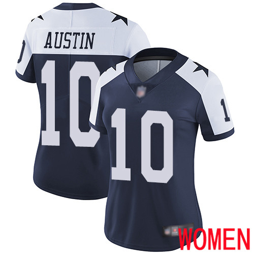 Women Dallas Cowboys Limited Navy Blue Tavon Austin Alternate #10 Vapor Untouchable Throwback NFL Jersey->youth nfl jersey->Youth Jersey